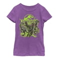 thumbnail image 1 of Girl's Jurassic World Raptor Logo Attack  Graphic Tee Purple Berry Medium, 1 of 3