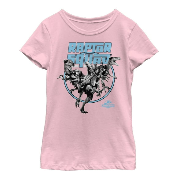 Girl's Jurassic World Raptor Squad  Graphic Tee Light Pink Small