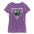 thumbnail image 1 of Girl's Jurassic World Raptor Squad Triangle Graphic Tee Purple Berry X Large, 1 of 3