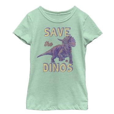 Girl's Jurassic World Triceratops Save Dinos  Graphic Tee Mint X Small