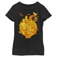thumbnail image 1 of Girl's Justice League Pumpkin League  Graphic Tee Black Small, 1 of 3