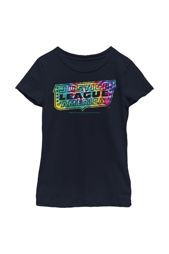 Girl's Justice League Tie Dye Squad  Graphic T-Shirt