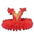 thumbnail image 1 of Girl's Kids Ballerina Swan Lake Costume Dance Pancake Platter Tutu Ruffle Sleeve Gymnastics Leotard Ballet Tutu, 1 of 4