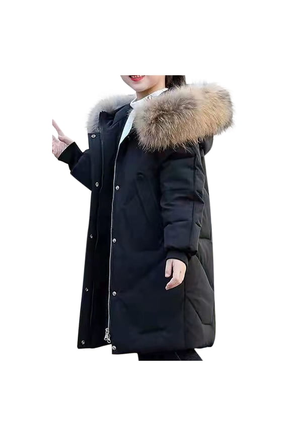 Girl's Kids Winter Coat Parka Warm Puffer Jacket With Hooded Light Weight Padded Outerwear Down Jacket Fall Warm Hooded Zipper Packable Windproof Down Coat
