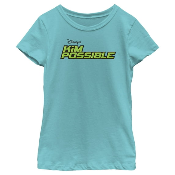 Girl's Kim Possible Classic Logo Graphic Tee Tahiti Blue Small