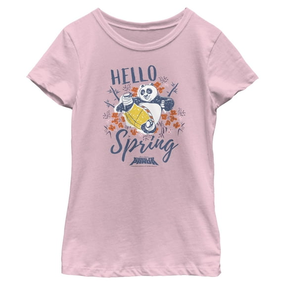 Girl's Kung Fu Panda Hello Spring  Graphic T-Shirt