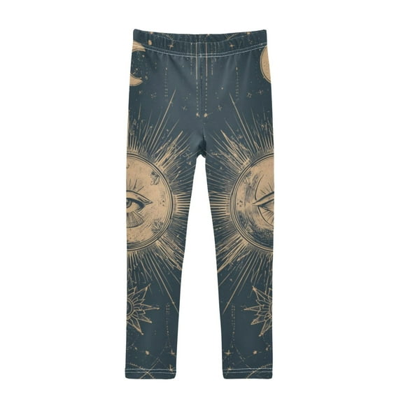 Girl's Legging Full-Length Colorful Print Tights For Dance Gym Everyday Wear A Celestial Star Map