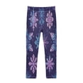 thumbnail image 1 of Girl's Legging Full-Length Colorful Print Tights For Dance Gym Everyday Wear Blue Purple Snowflake, 1 of 8