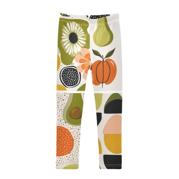 Girl's Legging Full-Length Colorful Print Tights For Dance Gym Everyday Wear Contemporary Style