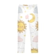 thumbnail image 1 of Girl's Legging Full-Length Colorful Print Tights For Dance Gym Everyday Wear Sun Stars and Moon, 1 of 8