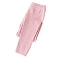 thumbnail image 1 of Girl's Leggings High Waisted Flare Leggings Pants Full Length Pants Leggings Winter Children Long Length Pants Boys Legging Pants Children Thin Pants Wearing Lantern Pants Pinks 7 Years, 1 of 3