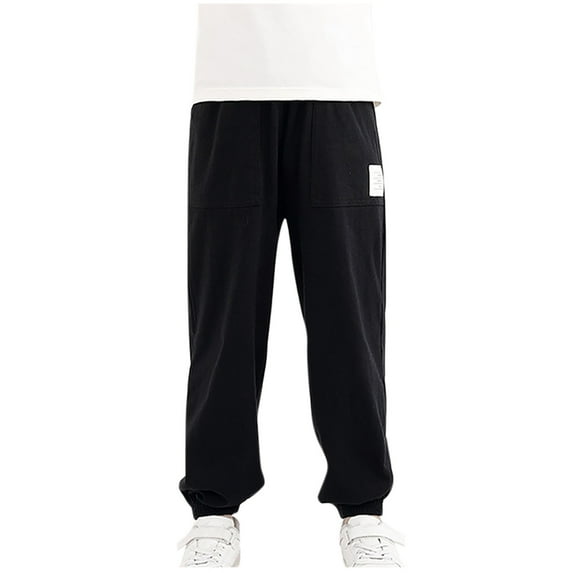 Girl's Leggings High Waisted Flare Leggings Pants Full Length Pants Children Sports Pants Boys Quick Drying Pants Children Thin Pants Wearing Lantern Pants Outside Black 12 Years