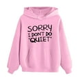 thumbnail image 1 of Girl's Letter Print Hoodie Long Sleeve Drop Shoulder Hooded Sweatshirts,Girl's Hoodie Long Sleeve Soft Sweatshirt Graphic Hoody Kids Cute Pullovers Top Clothes For Girls, 1 of 7