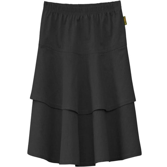 Girl's Lightweight 2 Layered Denim Knee Length Skirt