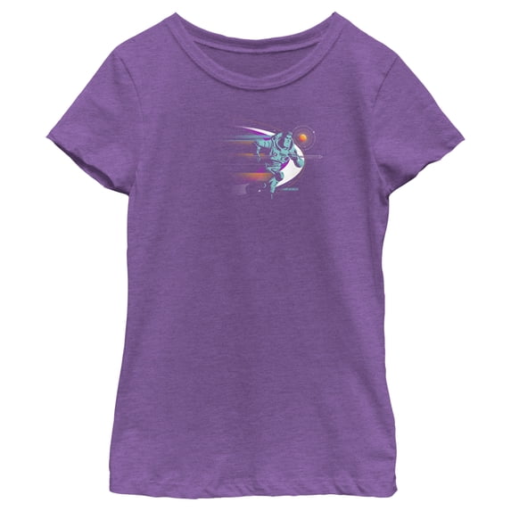 Girl's Lightyear Buzz Running Graphic Tee Light Pink Medium