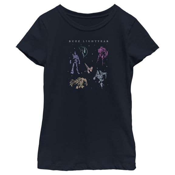 Girl's Lightyear Buzz in Space Graphic Tee Navy Blue X Small