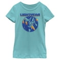 thumbnail image 1 of Girl's Lightyear Retro Logo  Graphic Tee Tahiti Blue Small, 1 of 4