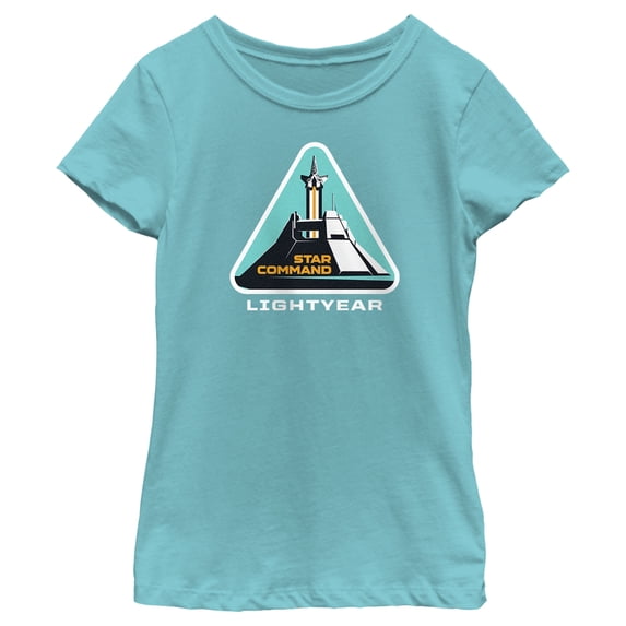 Girl's Lightyear Star Command Launch Graphic Tee Tahiti Blue Small