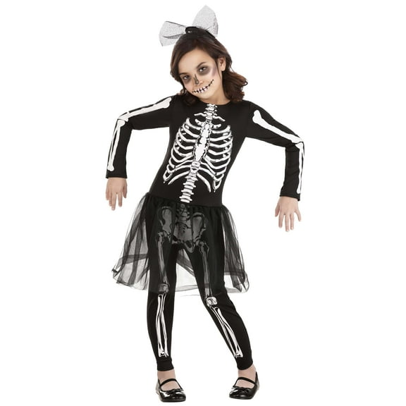 Girl's Lil Miss Skeleton Costume