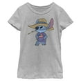 thumbnail image 1 of Girl's Lilo & Stitch American Pride Graphic Tee Athletic Heather X Small, 1 of 5