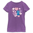 thumbnail image 1 of Girl's Lilo & Stitch Angel Eskimo Kiss Watercolor  Graphic Tee Purple Berry Large, 1 of 4