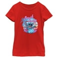 thumbnail image 1 of Girl's Lilo & Stitch Beach Party Stitch Graphic Tee Red X Large, 1 of 5