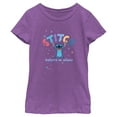 thumbnail image 1 of Girl's Lilo & Stitch Believe in Aliens Stitch  Graphic Tee Purple Berry X Small, 1 of 4