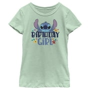 Girls Lilo & Stitch Birthday Girl Stitch Graphic Tee Mint Large