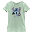 thumbnail image 1 of Girl's Lilo & Stitch Birthday Girl Stitch Graphic Tee Mint Medium, 1 of 9