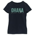 thumbnail image 1 of Girl's Lilo & Stitch Bold Ohana means Family Graphic Tee Navy Blue Medium, 1 of 4