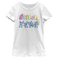 thumbnail image 1 of Girl's Lilo & Stitch Colorful Action Poses Stitch Graphic Tee White Large, 1 of 4