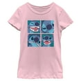 thumbnail image 1 of Girl's Lilo & Stitch Cute Portraits Graphic Tee Light Pink X Small, 1 of 4
