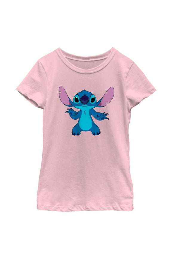 Girl's Lilo & Stitch Experiment 626 Portrait Graphic Tee Light Pink X Large