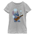 thumbnail image 1 of Girl's Lilo & Stitch Floral Ukulele Dance Graphic T-Shirt, 1 of 4