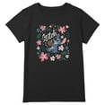 thumbnail image 1 of Girl's Lilo & Stitch Flowers and a Coconut  Graphic Tee Black XX Large Plus, 1 of 3