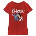 thumbnail image 1 of Girl's Lilo & Stitch Gross Kiss  Graphic Tee Red Medium, 1 of 5