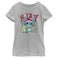 thumbnail image 1 of Girl's Lilo & Stitch Holiday Aloha Stitch  Graphic Tee Athletic Heather Small, 1 of 5