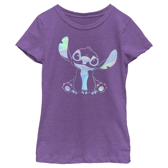 Girl's Lilo & Stitch Colorful Stitch Graphic Tee
