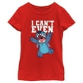 thumbnail image 1 of Girl's Lilo & Stitch I Can't Even Stitch  Graphic Tee Red X Small, 1 of 5