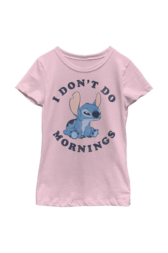 Girl's Lilo & Stitch I Don't Do Mornings Graphic Tee,