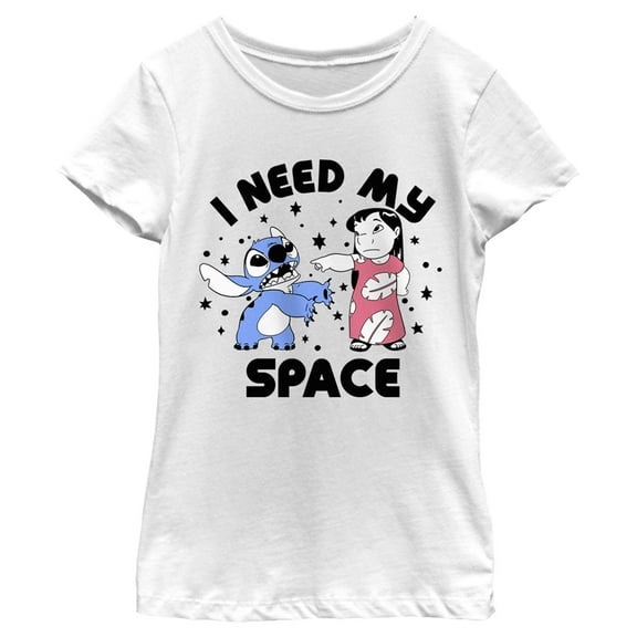 Girl's Lilo & Stitch I Need My Space Graphic Tee White X Small