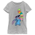 thumbnail image 1 of Girl's Lilo & Stitch Ice Cream Lover Stitch  Graphic Tee Athletic Heather X Small, 1 of 5