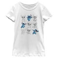 thumbnail image 1 of Girl's Lilo & Stitch Iconic Poses Graphic Tee White Medium, 1 of 4