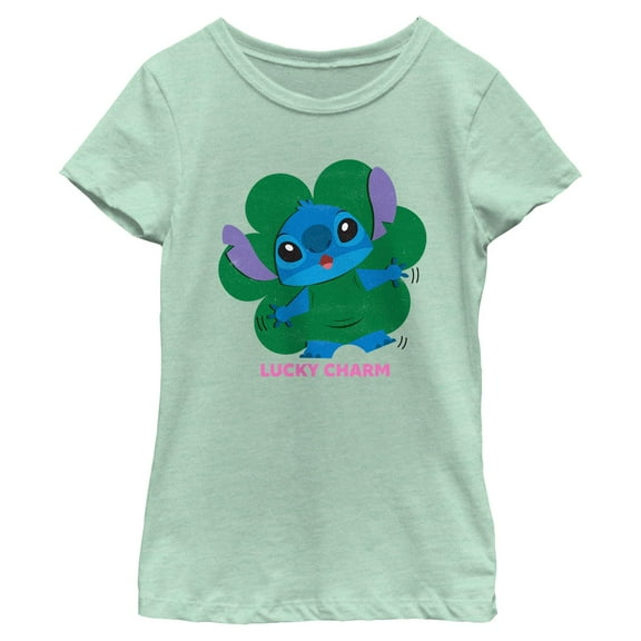 Girl's Lilo & Stitch Lucky Charm  Graphic T-Shirt