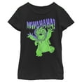 thumbnail image 1 of Girl's Lilo & Stitch Mwahaha Halloween Horror Graphic Tee Black X Small, 1 of 4