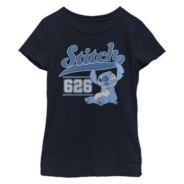 Girl's Lilo & Stitch Navy Collegiate 626  Graphic T-Shirt