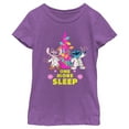 thumbnail image 1 of Girl's Lilo & Stitch One More Sleep Graphic Tee Purple Berry Small, 1 of 4
