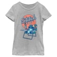 thumbnail image 1 of Girl's Lilo & Stitch Orange Juice Stitch  Graphic Tee Athletic Heather Large, 1 of 5