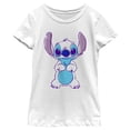 thumbnail image 1 of Girl's Lilo & Stitch Outlined Stitch Sketch Graphic Tee White Large, 1 of 4