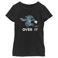thumbnail image 1 of Girl's Lilo & Stitch Over It Distressed Stitch  Graphic Tee Black Medium, 1 of 4